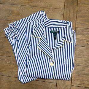 Lauren Ralph Lauren Cotton Sleep Set Pajamas Capri length Womens M